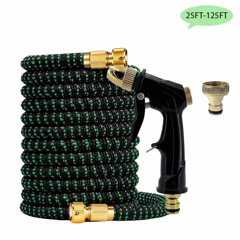 

1 шт., садовые принадлежности для улицы, расширяемый волшебный шланг, многофункциональный водяной пистолет для мойки автомобилей, шланг для полива домашнего сада 25 футов-125 футов