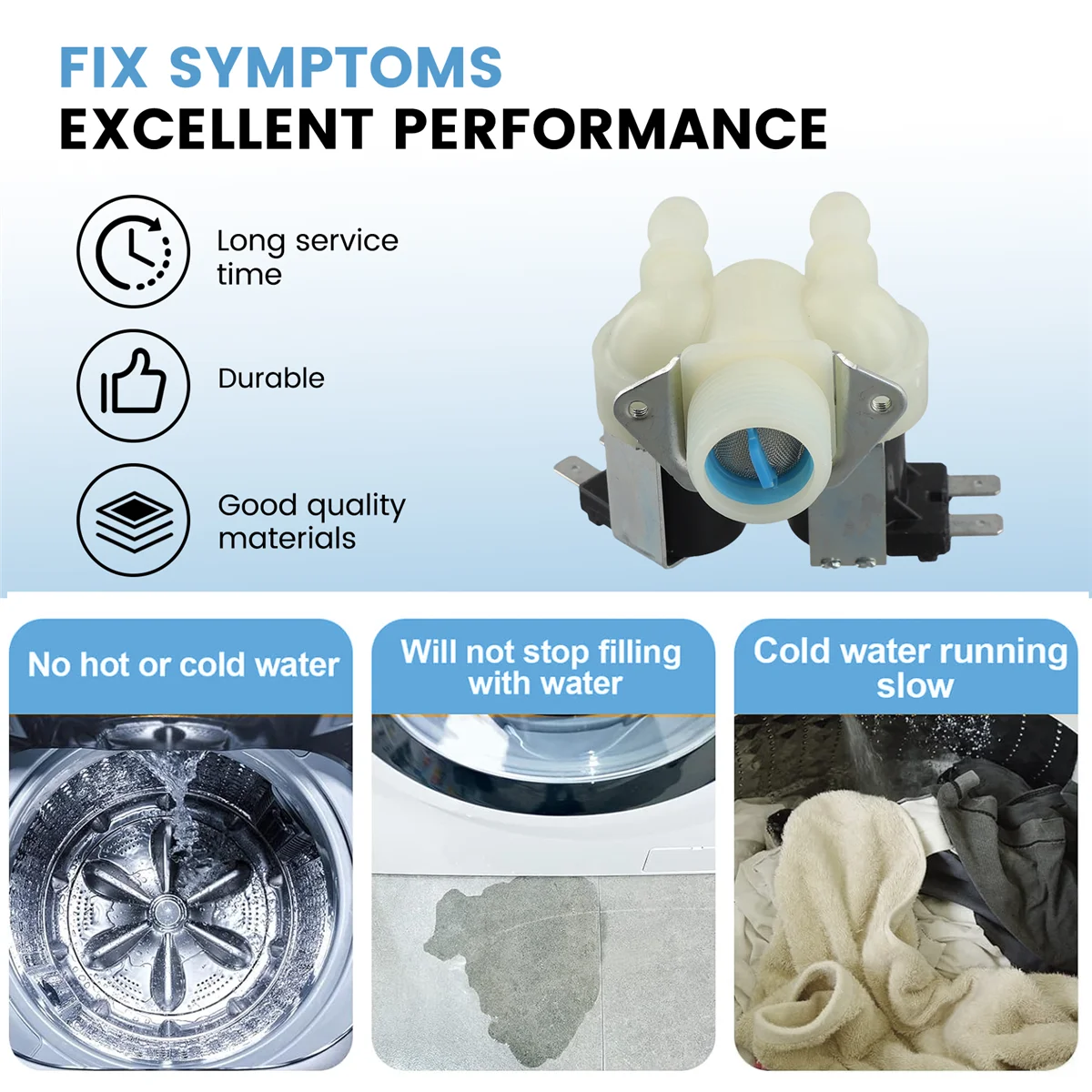 ダブルソレノイド水入口,FPS135-270G 0024000126b,Yitung自動ドラム洗濯機に適しています