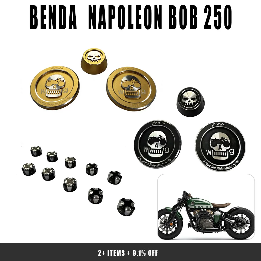 Motorcycle Decorative Cover Fuel Tank Gear Lever Foot Pedal Upper Plate Rear Swing Arm Cover For BENDA Napoleon Bob 250