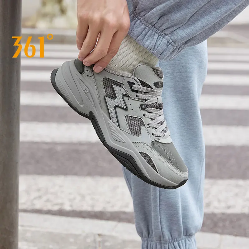 

361 Degrees Men Casual Sport Shoes Soft Summer Breathable Retro Elastic Mesh Running Thick-soled Jogging Sneakers Male 672436765