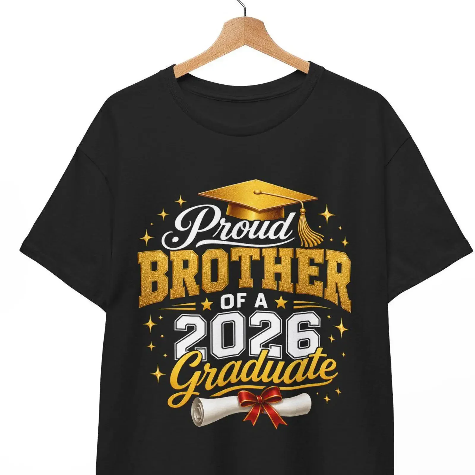 Proud Brother Class of 2026 Kindergarten Graduate T Shirt Cute Graduation Family Preschool Grad GifT vintage Washed Versatile