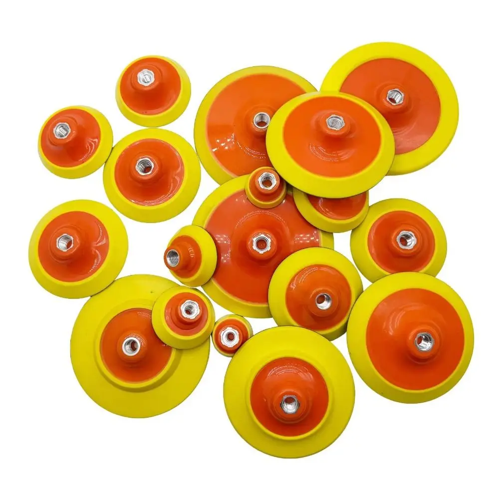 1Pcs 2-7 Inch Universal Backing Plate Plastic And Metal M10 M14 M16 Thread Rotary Backing Pad Hook And Loop Fastener