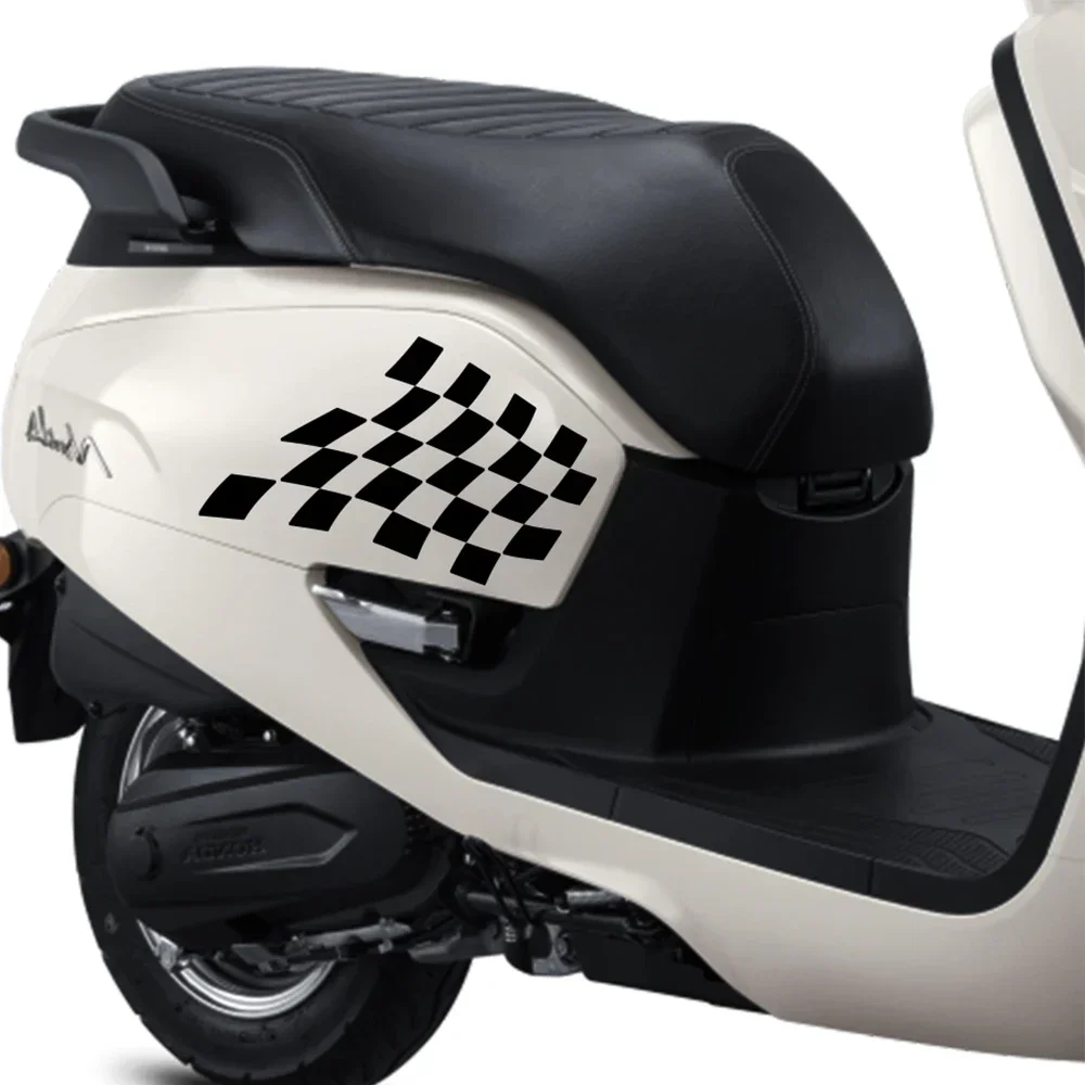 Pegatina de vinilo con bandera de rejilla Retro para motocicleta, decoración para carrocería de motocicleta, accesorios deportivos de carreras aptos para Honda NS125 NS125LA