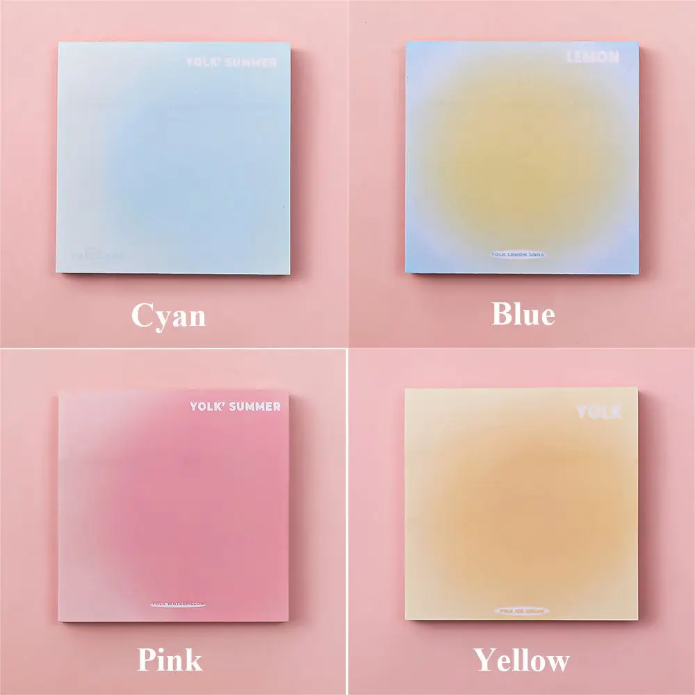 50Sheets/Pack Writing Paper Scrapbooking Notepad Paper Stationery Sticky Notes Gradient Color Memo Pads Notebook Bookmark