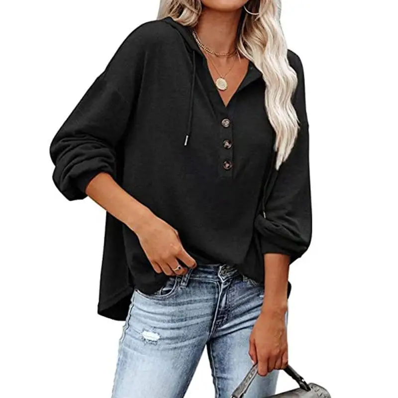

Women's Hooded Sweatshirt Polyester Fiber Thin Pure Color Oversized Fit Casual Comfortable Style Autumn Season Fashion Trend