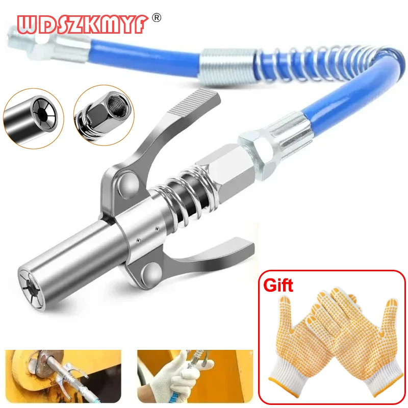 10000PSI High Pressure Grease Coupler Nozzle Hose Pump Syringe Grease Gun NPT1/8 Adapter Brake Oil Change Tools Car Accessories