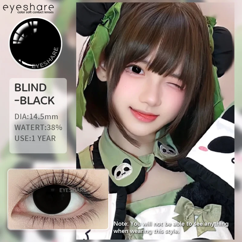 EYESHARE Halloween Lenses Cosplay Color Contact Lenses for Eyes 1pair Black Eye Lens Color Eye Lens White Contacts Blue Lenses