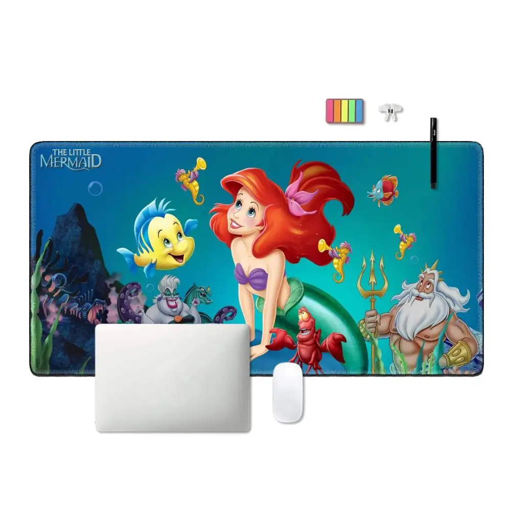 Disney The Little Mermaid Ariel Princess Mousepad Computer Desk Mat Table Keyboard Pad Laptop Cushion Non-slip Deskpad