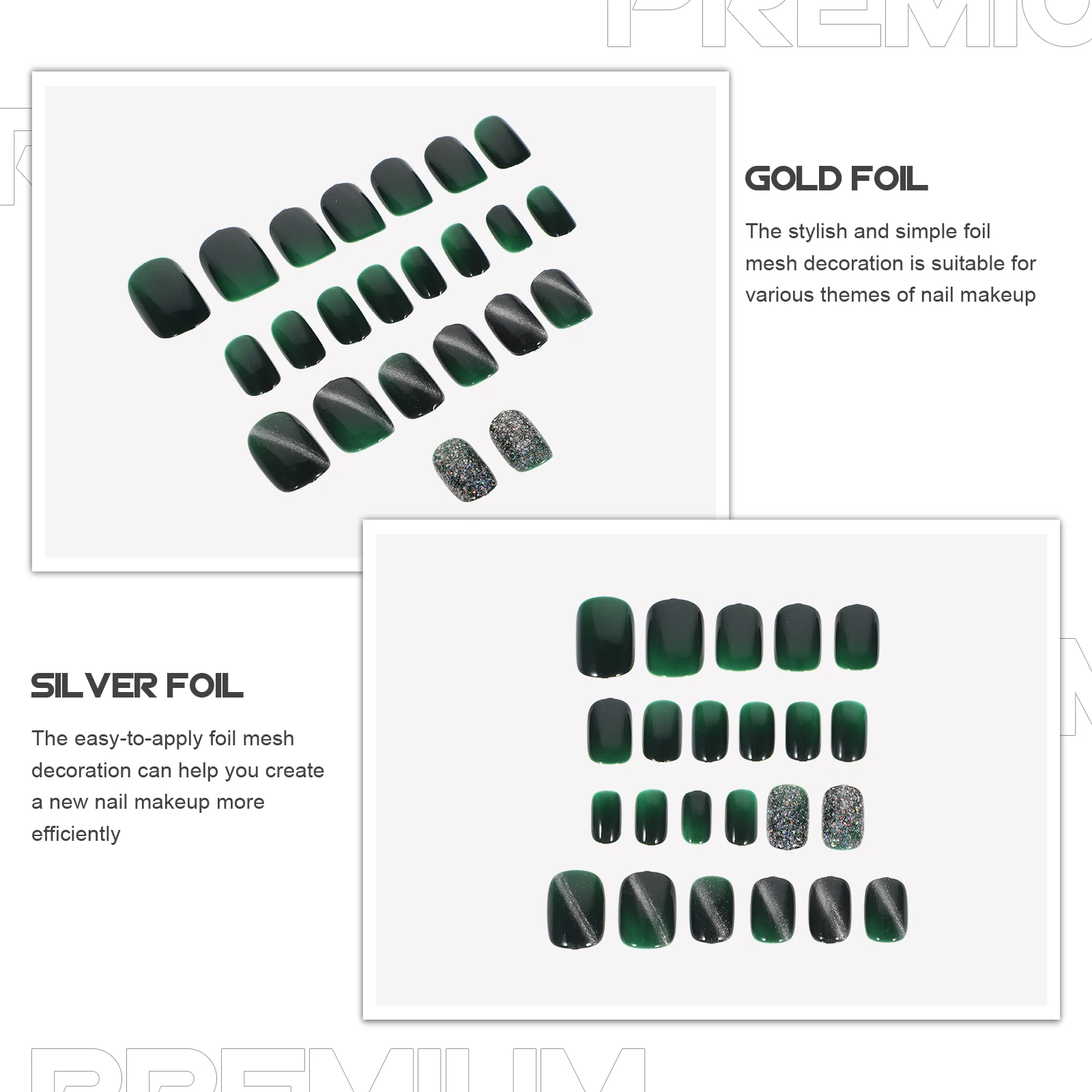 

Накладные ногти с полным покрытием, стильные съемные накладные ногти для женщин, набор для маникюра «сделай сам», короткий клей