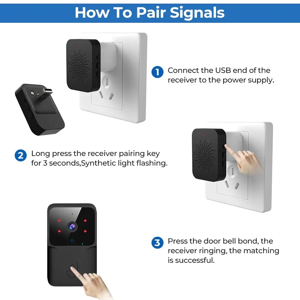 Tuya-videoportero inalámbrico con WiFi, cámara HD PIR, detección de movimiento, alarma IR, seguridad, timbre de puerta inteligente para el hogar, intercomunicador WiFi