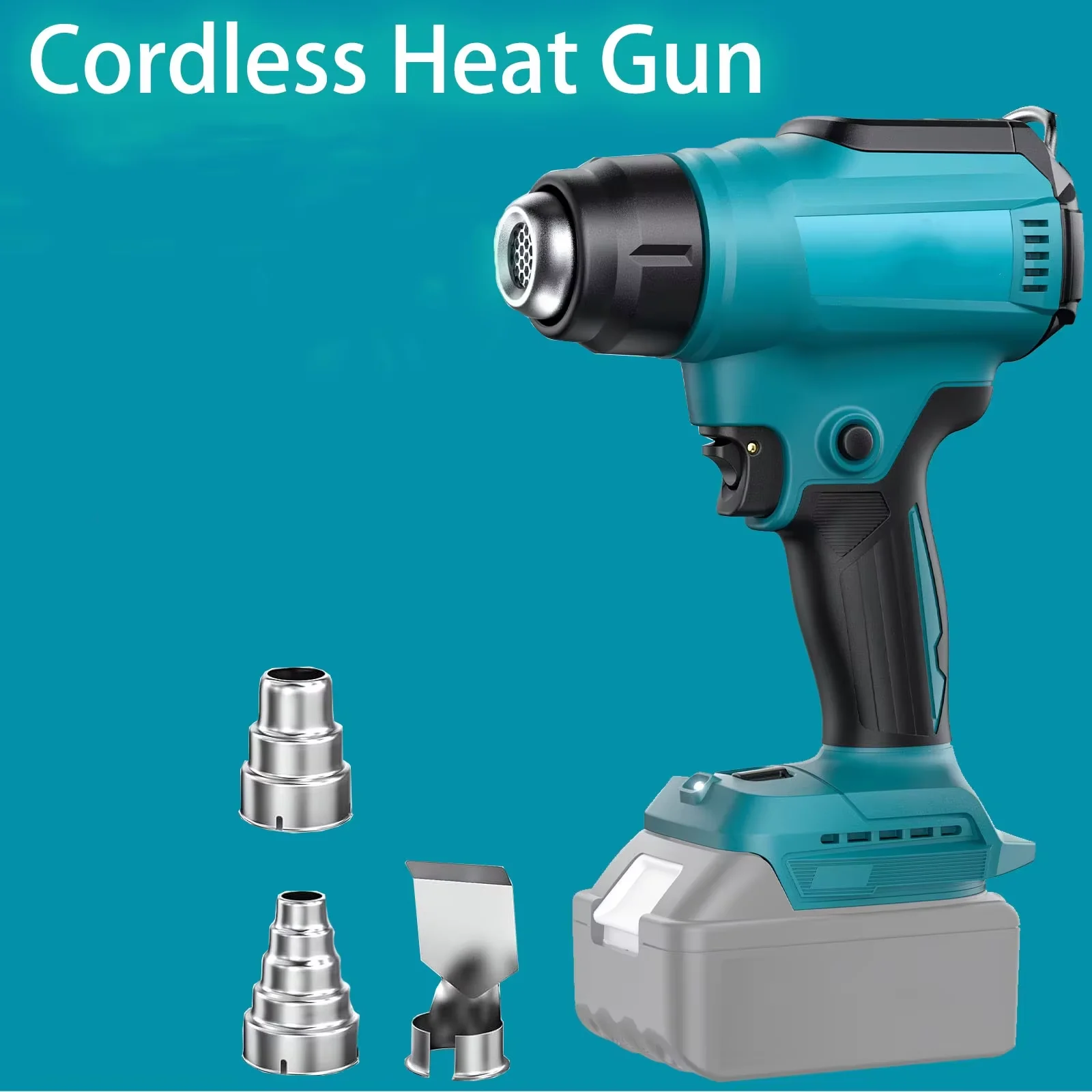 

Adjustable Temperatures Heat Gun 30-550℃ LED Display Cordless Electric Hot Air Gun Home DIY Power Tools For (No Battery)