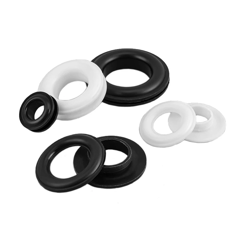 100pcs Plastic Matte Press Eyelets Grommet Rope Eye Buckle Decorative for Cap Curtain Leathercraft Bag Clothe Accessories