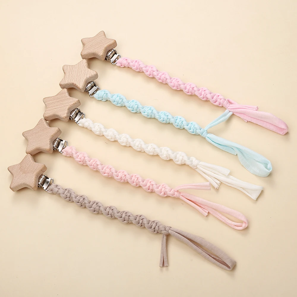 Baby Anti-drop Chain Pacifier Clip Cotton Cloth Hand chain Infant Nipple Soother Chain Clips Dummy Holder Nipple Clip Gift Stuff