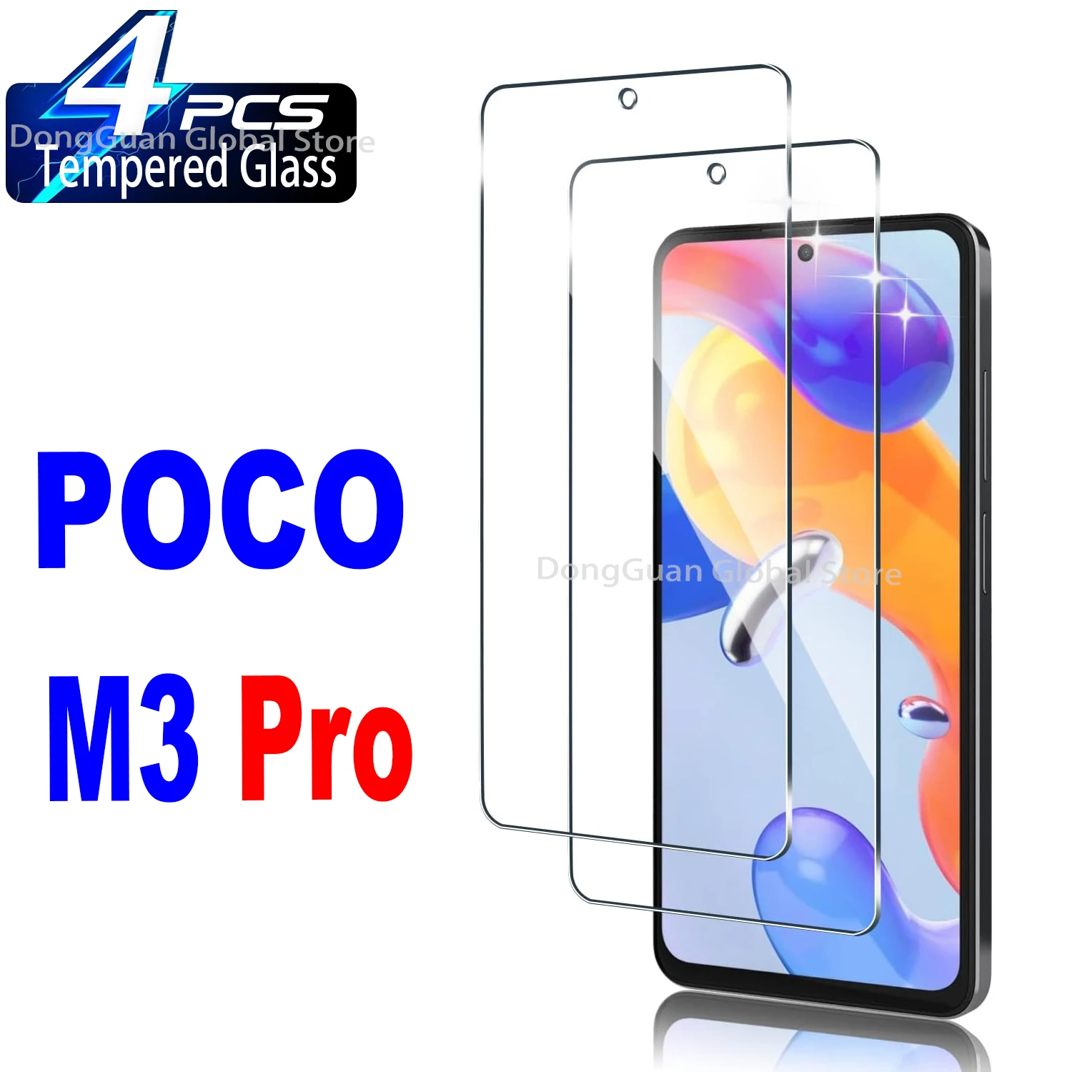 For Xiaomi POCO M3 Pro Tempered Glass Screen Protector Glass Film