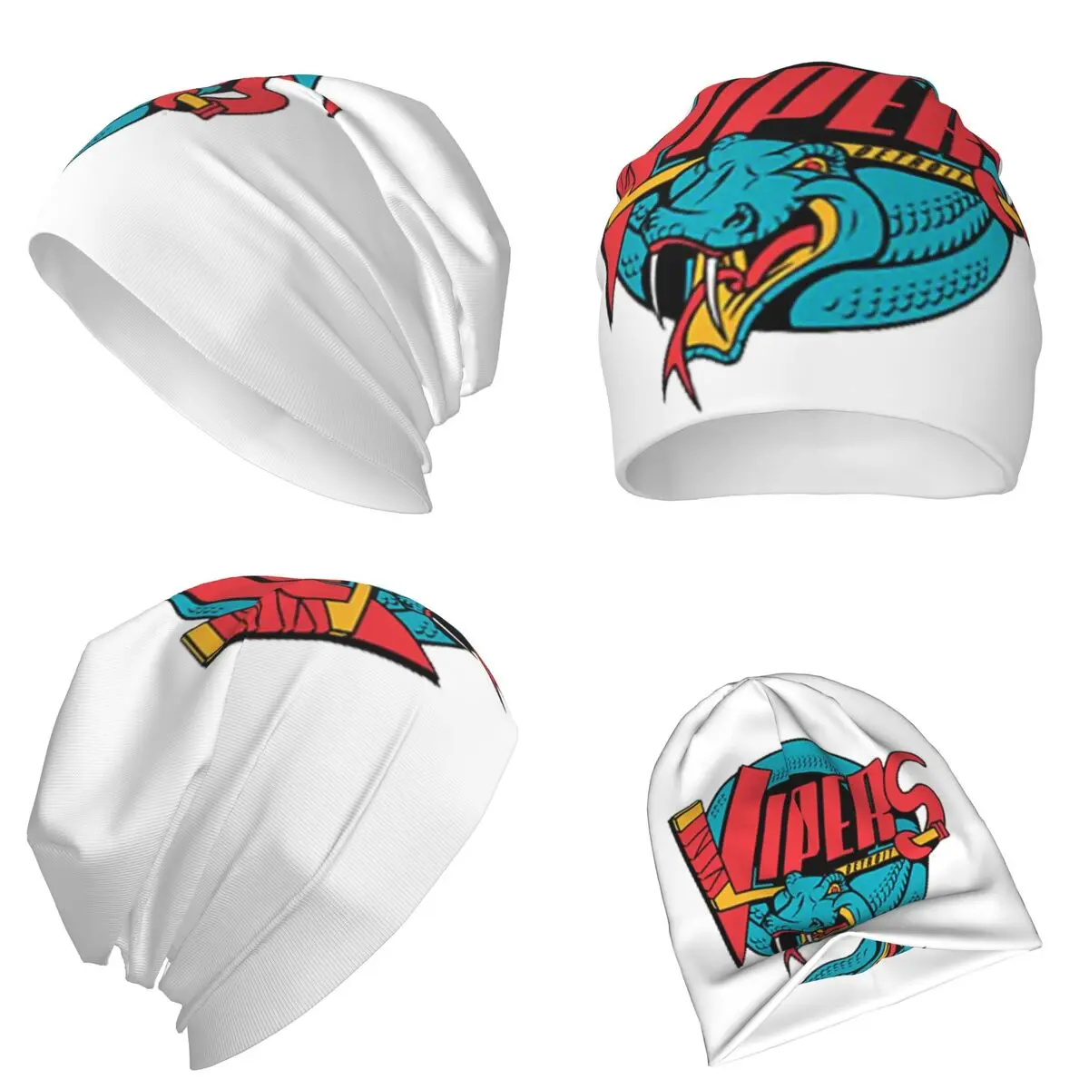 Detroit Vipers Warm Knitted Cap Hip Hop Bonnet Hat Autumn Winter Outdoor Beanies Hats for Men Women Adult
