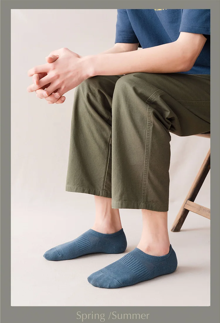 10 Paar Herren-Baumwollsocken, atmungsaktiv, antibakteriell, Deodorant, unsichtbare Herrensocken, hohe Qualität, neue Größe EU38-44 – Detail 10