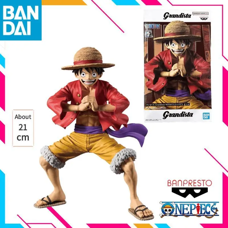 

In Stock BANPRESTO ONE PIECE Monkey D. Luffy Grandista Original BANDAI Anime Doll 22CM Action Figurine Model Toys PVC Gifts