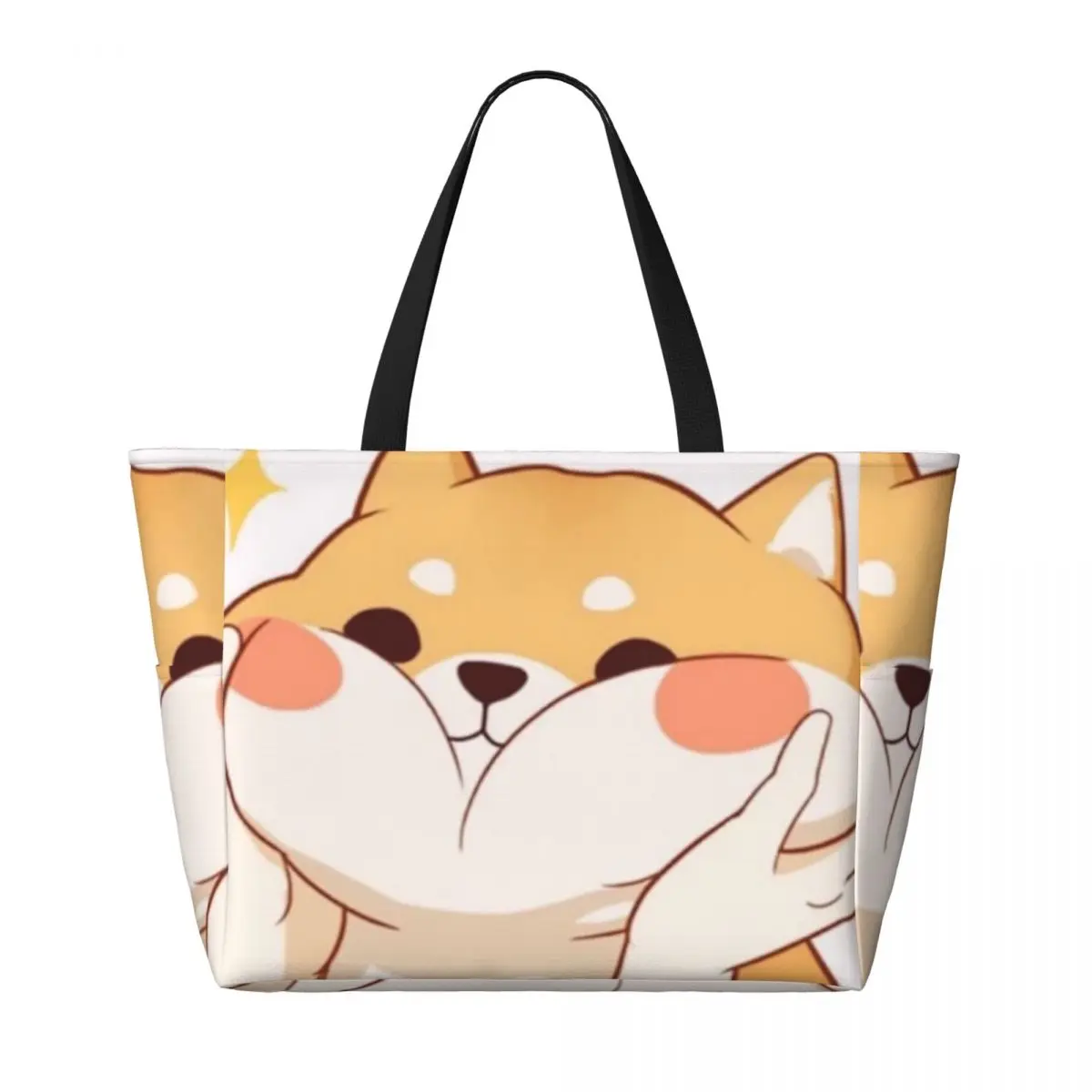 Kawaii Shiba Inu Strand Reistas, Draagtas Modieuze Praktische Reis Schoudertas Multi-Stijl Patroon