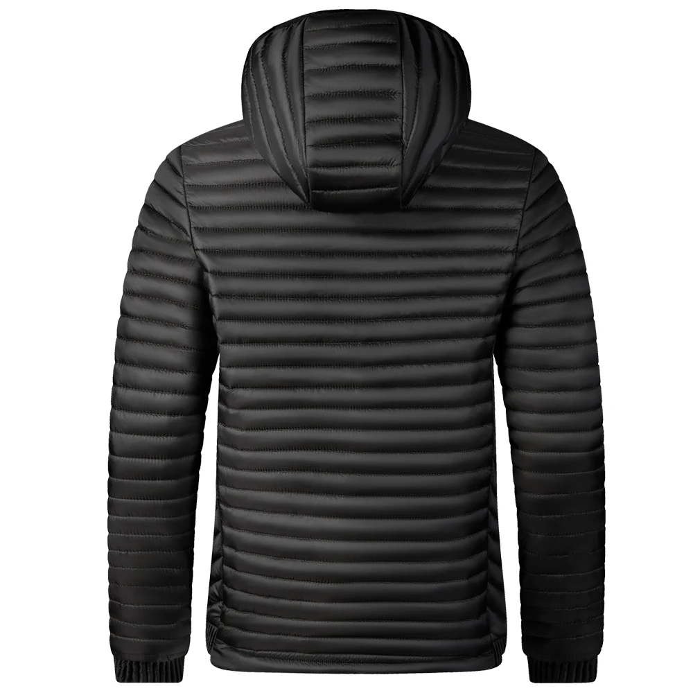 Jaqueta de parka quente impermeável masculina, casaco masculino, outwear à prova de vento, chapéu destacável, masculino, moda casual, outono, inverno, nova