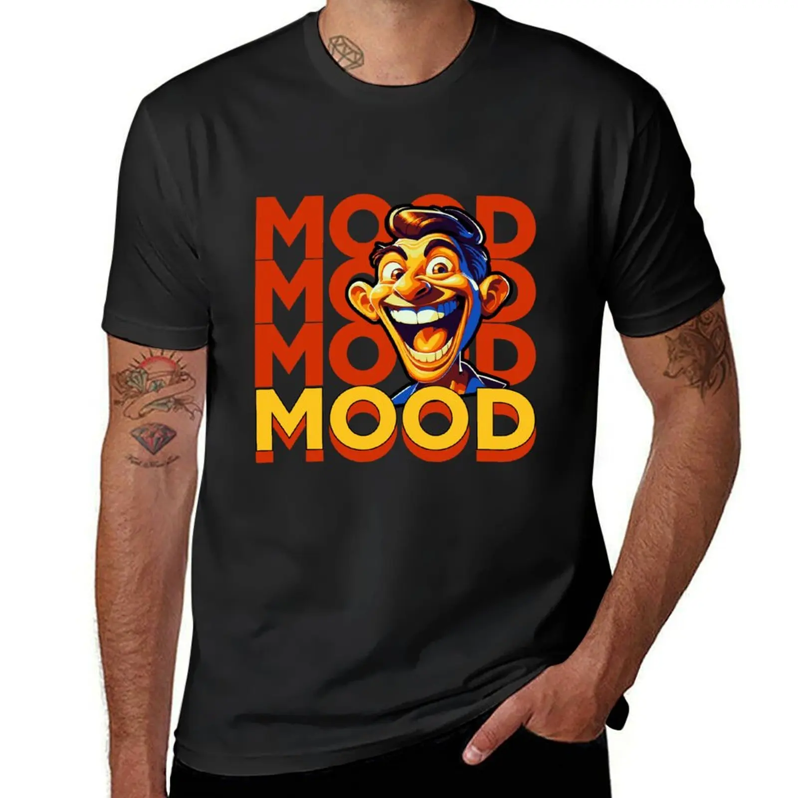 Happy mood T-Shirt boys animal print tops vintage clothes anime heavy weight t shirts for men