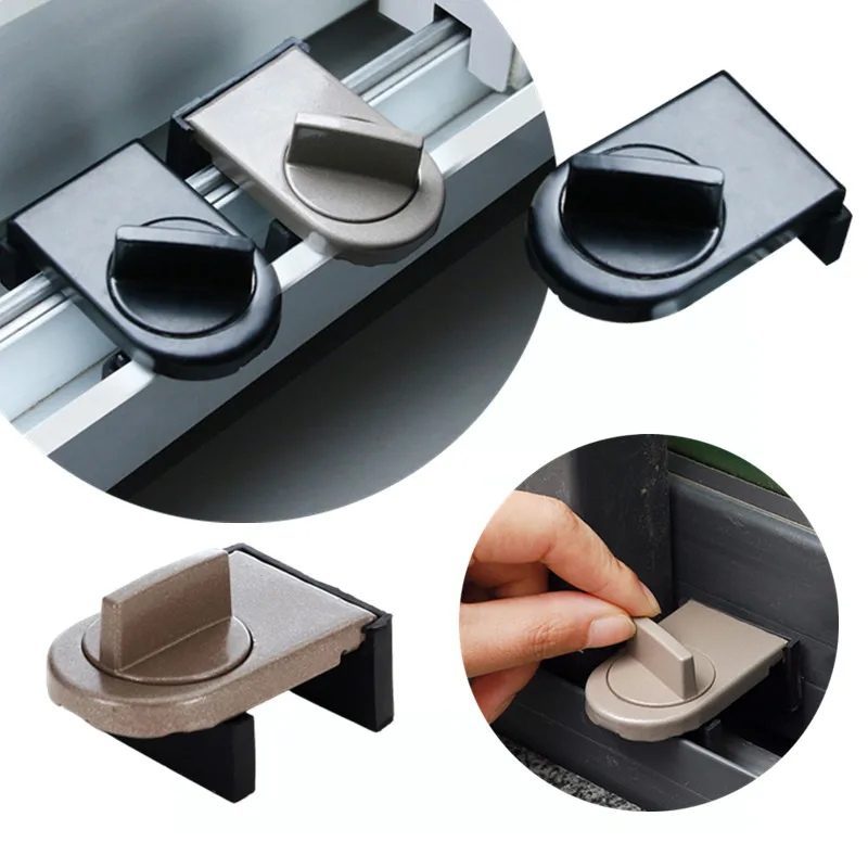 Sliding Sash Stopper Cabinet Lock Straps Door Security Anti-theft Lock Window Sliding Doors Lock Baby Kids Child Safety