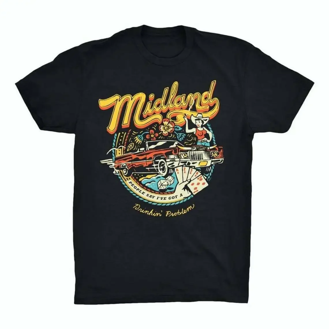 Midland Drinkin Problem T shirt Tour Retro Vintage