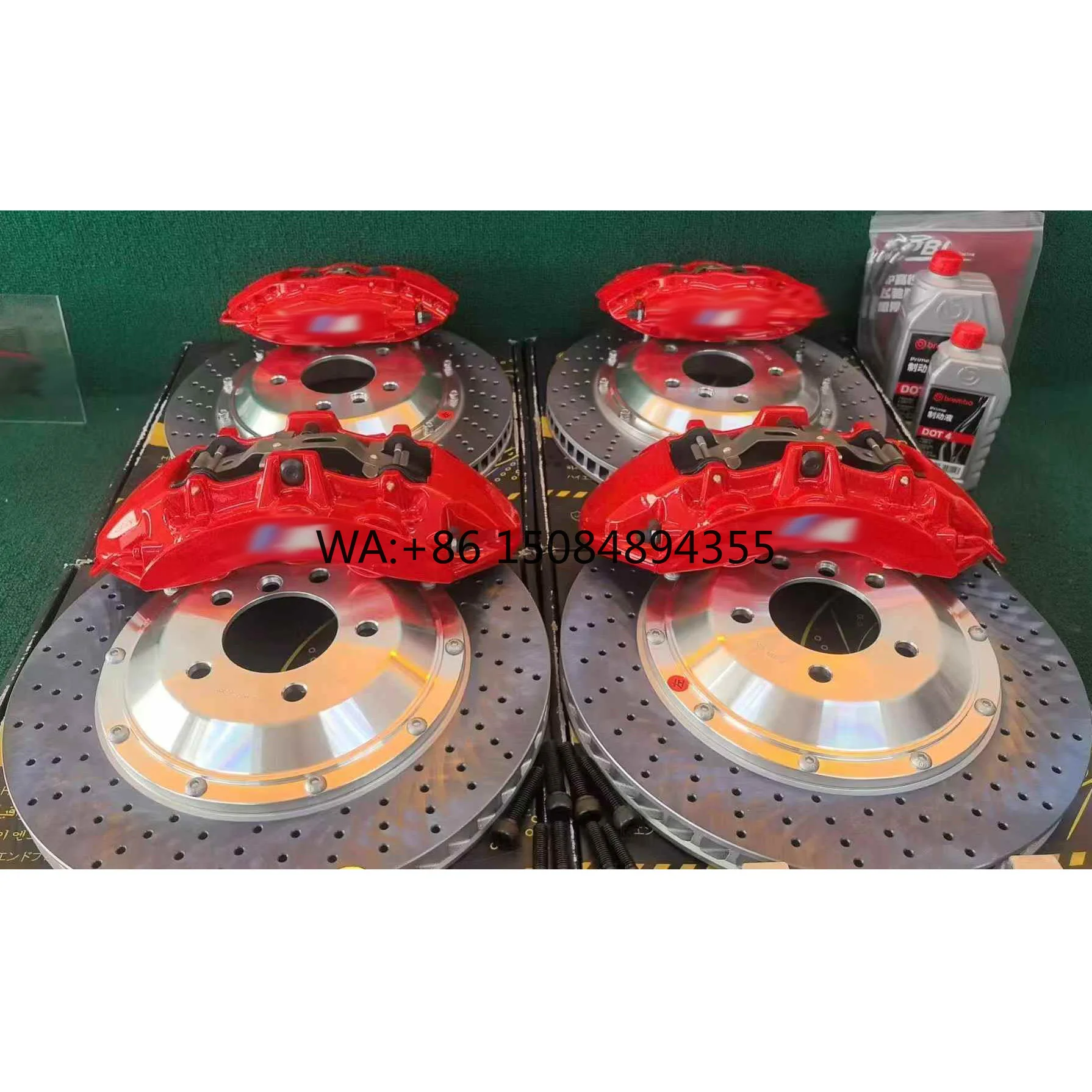 Disco de Aço Perfurado para Ventilação, Conjunto de Pinças de Freio Automotivas de Alta Performance, Novo, Universal, 6 Pistões, Pós-Venda, em Promoção