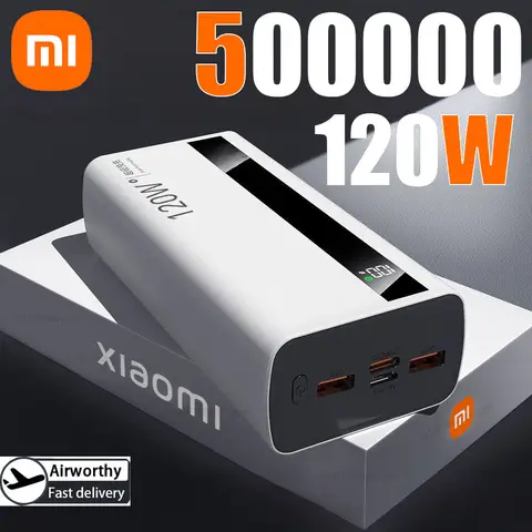 Xiaomi 120W 50000mAh Power Bank Portable Super Fast Charge Power Bank Large Capacity Digital Display Battery For iPhone Samsung