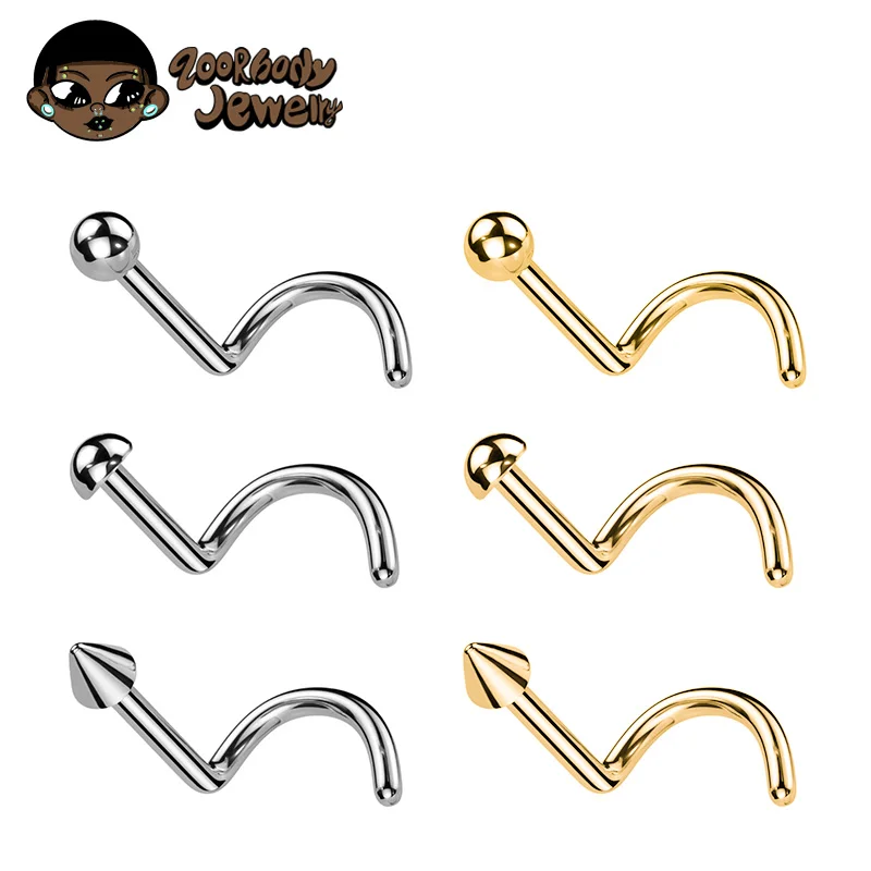 10 Stück ASTM F136 Titan Nasenstecker Nasenring Piercing 18G 20G Cluster Nasenknochen Ohrstecker Nasenloch Piercing Körperschmuck Großhandel