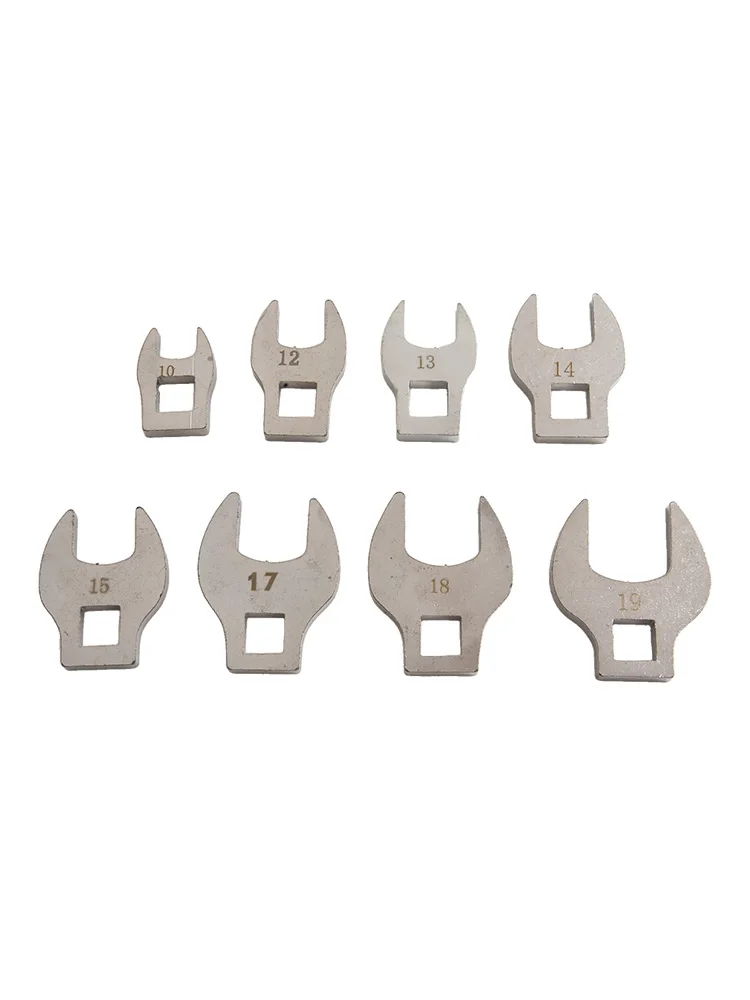 Automotive Repair Tools Workshop 10mm Crowfoot Wrench 8 Piece Set Excellent Material Gear Heat Treatment Process