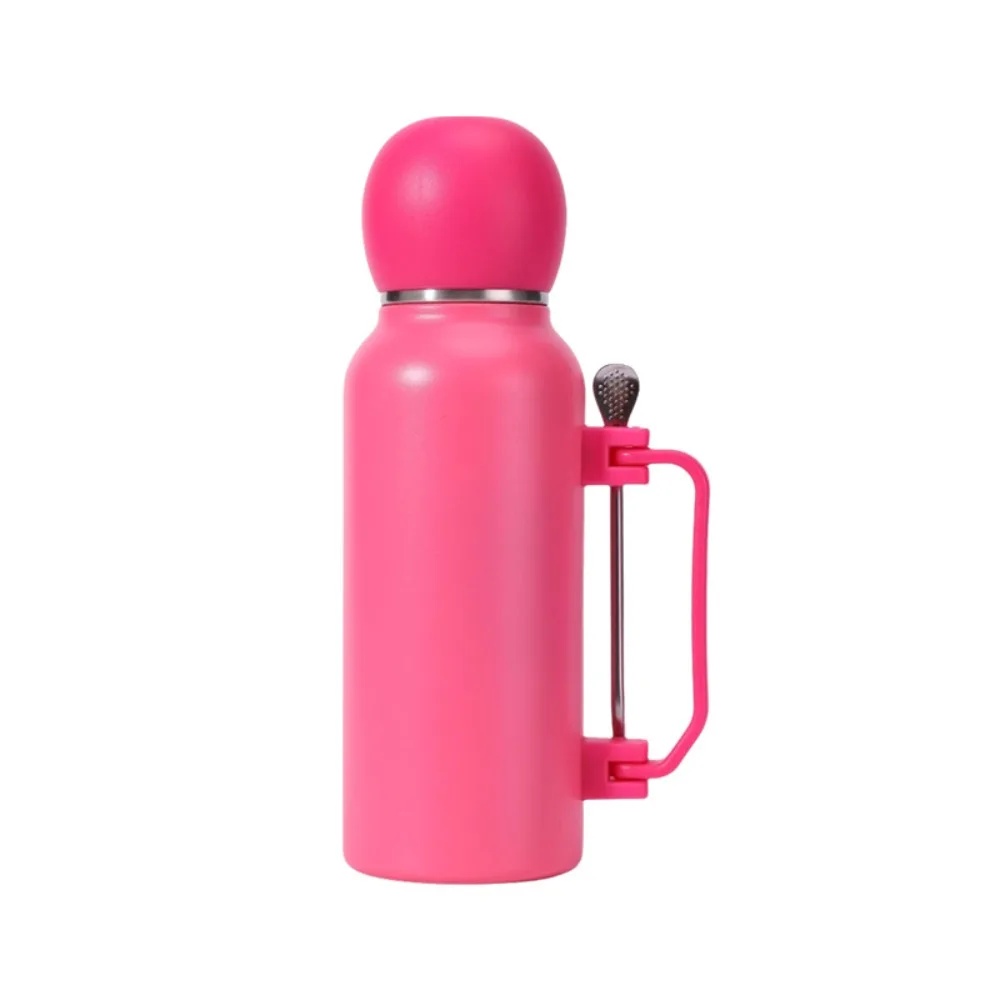 1.3L Yerba Mate Thermal Bottle Double-Walled Stainless Steel Thermos Flask Large Capacity with Straw Insulated Bottle Gift
