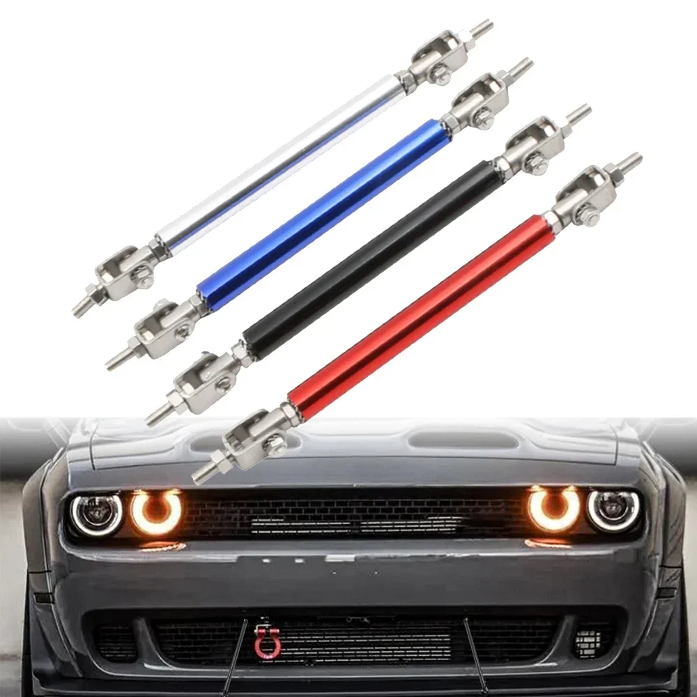 Universal Car Racing Adjustable Front Rear Bumper Lip Splitter Support Bar / pull rod Kit 75/100/150mm/200mm For Honda Toyota