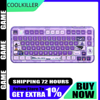 Coolkiller Ck75 Mechanical Keyboard Three Mode Long Battery Life Transparent Wireless Keyboard Hot Swap Customized Gamer Gift