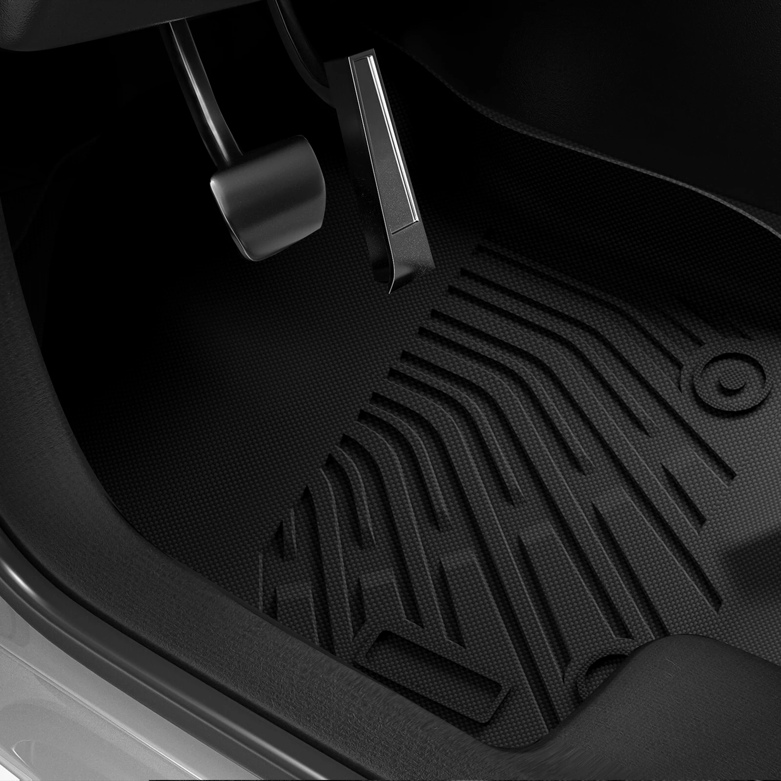 3Pcs/Set Car Floor Mats Compatible for S-ilverado 1500 1999-2004 All-Weather Automotive Floor Mats Waterproof Heavy Duty Car Mats Flexible Floor Liners