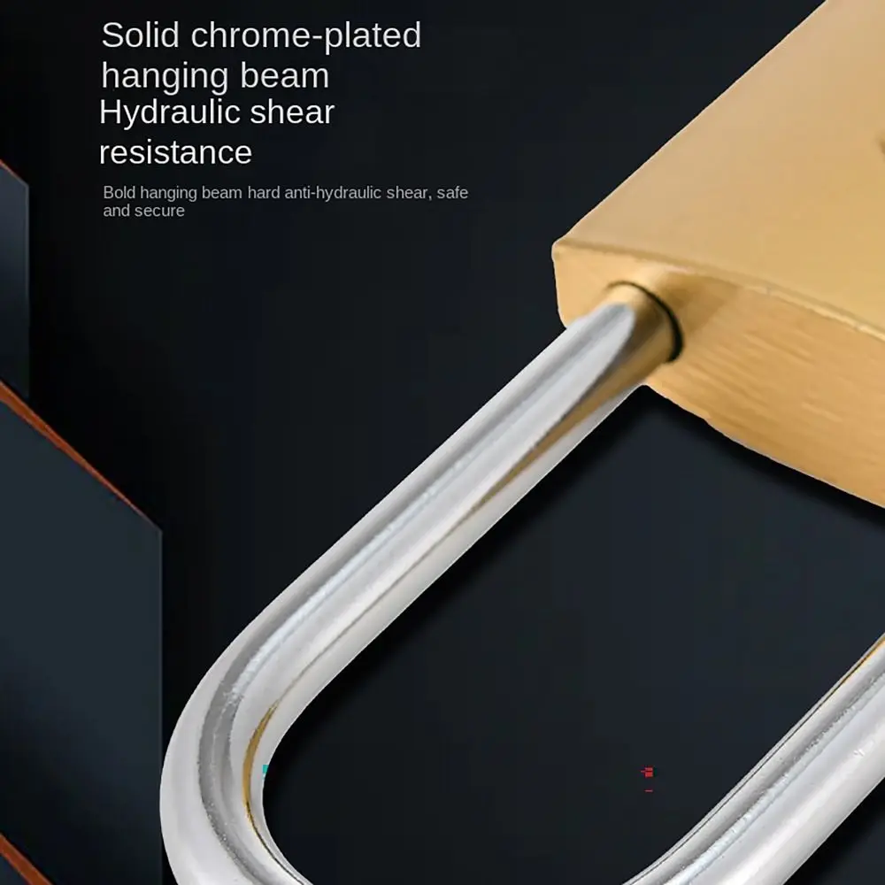 with 3 Keys Brass Padlock Anti-theft Security Tool Copper Lock Iron Home Improvement Student Household Lock for Travel Suitcase