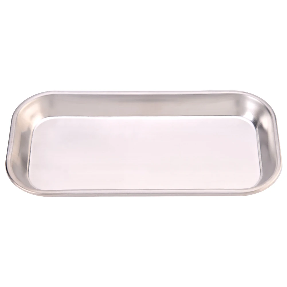 1 PCS Stainless Steel Medical Surgical Dental Dish Environmental Useful Tray With Recessed Corners Lab Instrument Tools Storage