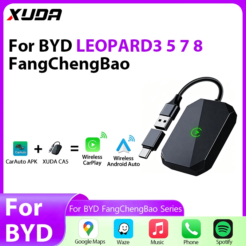 For BYD LEOPARD 3 5 7 8FangChengBao CarAuto APK Google Map Spotify Music Multilingual Add Apple CarPlay/Android Auto to Your Car