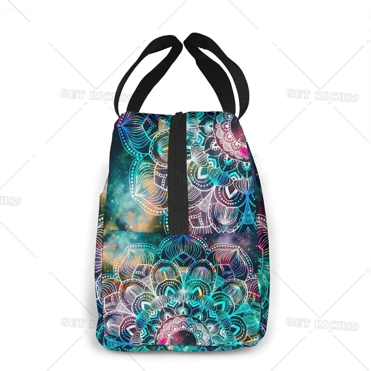 Mandala Reusable Lunch Bag for Women Men Kids Insulated Lunch Box Cooler Tote Bag Thermal Lunchbag for School Work Picnic