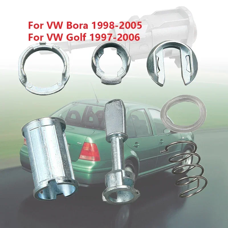 Lock Cylinder with Key Front Left & Right Door Lock Cylinder Repair Kit for VW Golf 4 /Bora 1U0837167EC W904-ST-7T