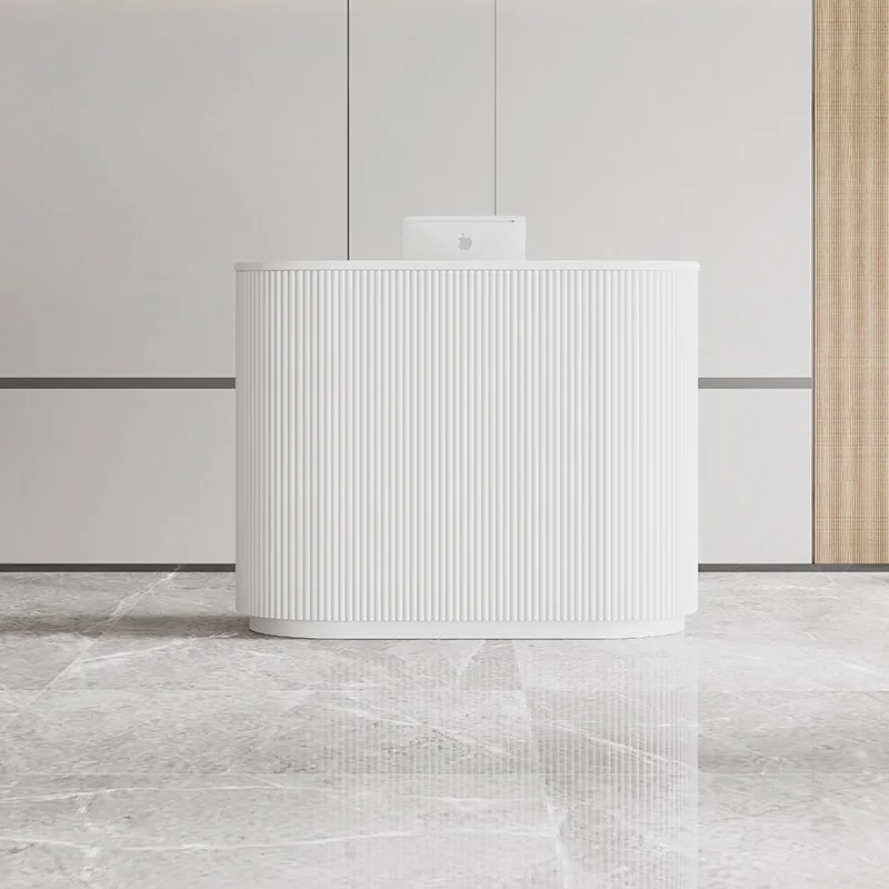 

Luxury Nordic Reception Desk Modern Small Front Shopping Guide Bar Counter Checkout Company Information Chaire Pour Eglise