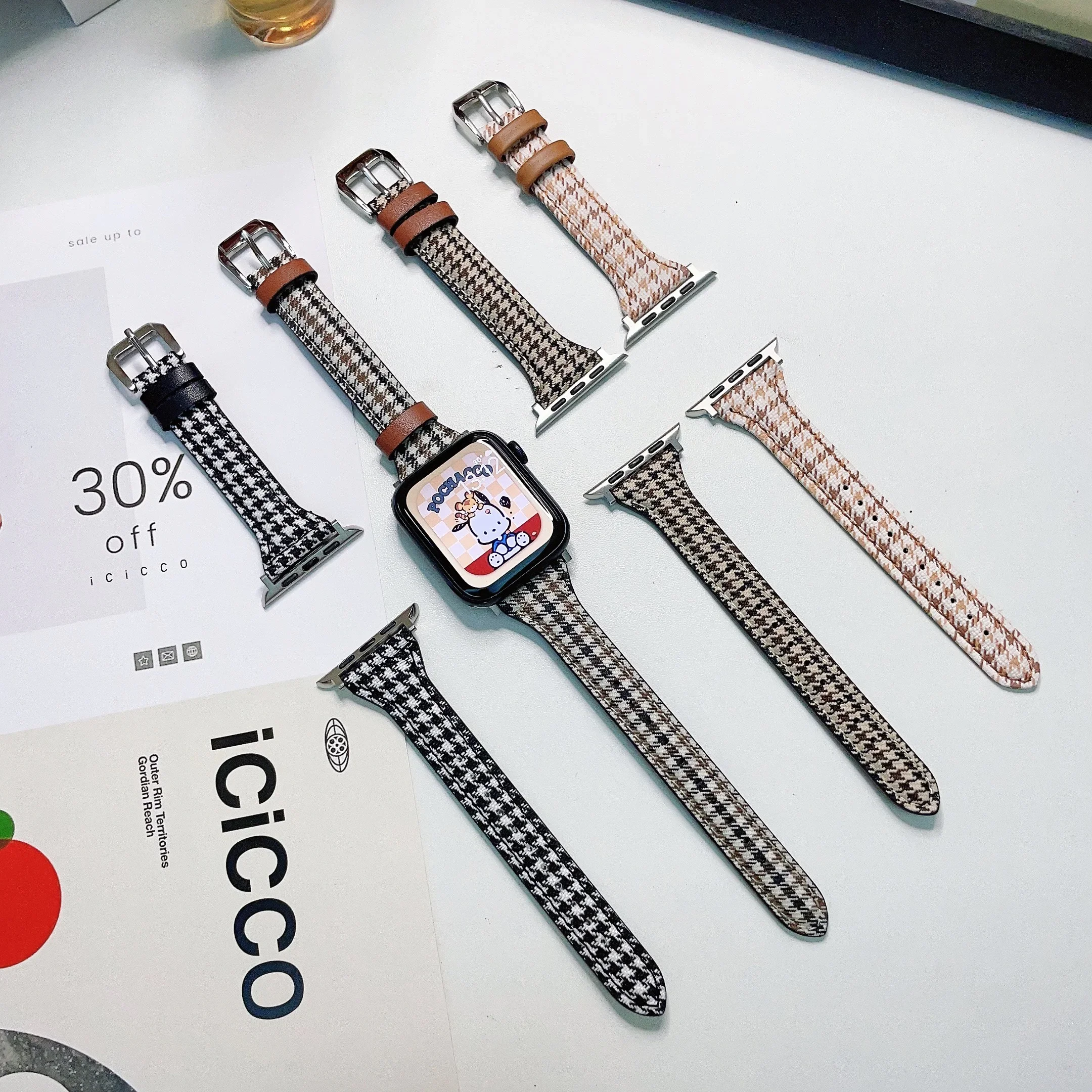 Slim Leather Strap for Apple Watch Band 44mm 40mm 41mm 42mm 38mm 49mm 44 Mm Bracelet Apple Watch 8 45mm Bands Ultra 7 Se 3 4 6