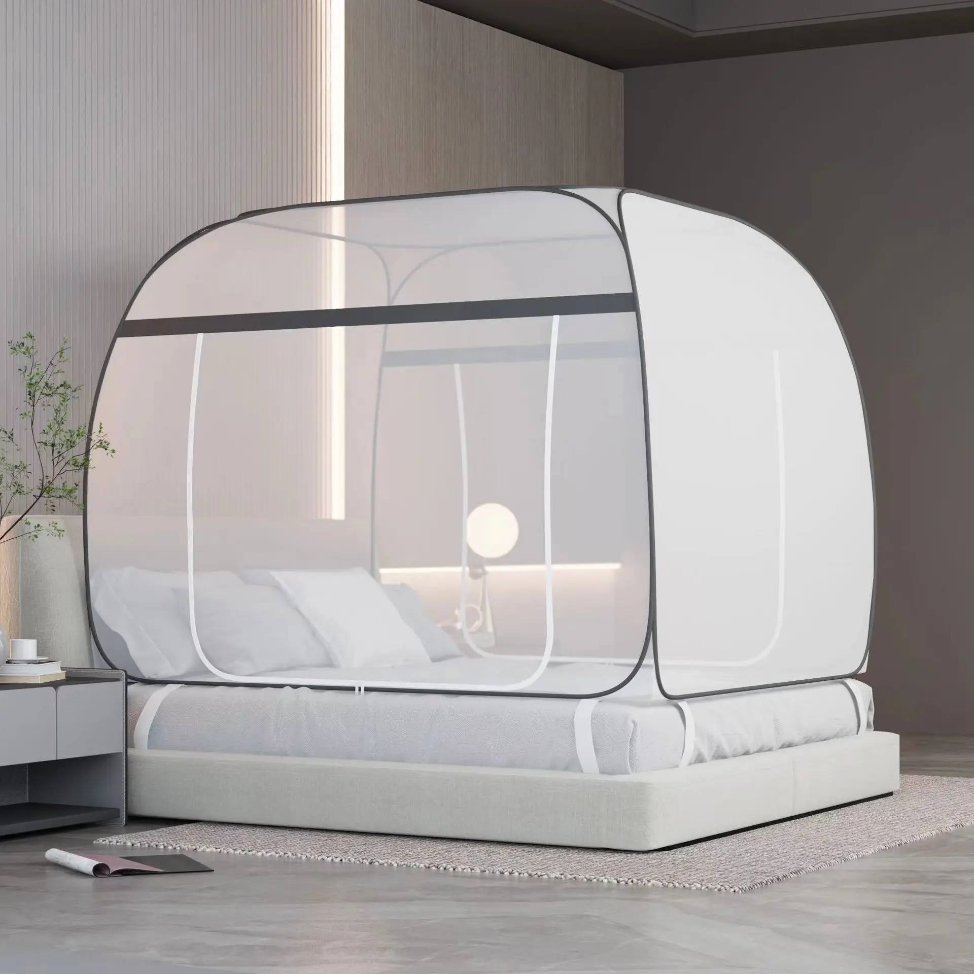 Nueva Mosquitera, Sin Necesidad de Instalación, Sin Soporte, Mosquitera Integrada para Verano, Decoración de Habitación, Económica