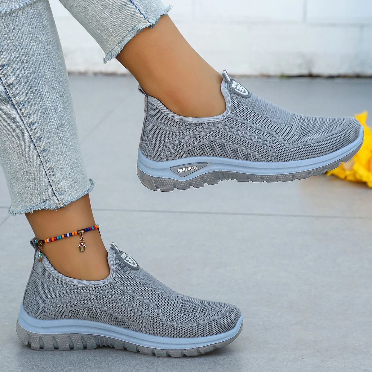 Women's Summer New Breathable Slip-On Shoes Soft Bottom Lightweight Comfortable PVC Material Casual Shoes Easy to Wear image 2