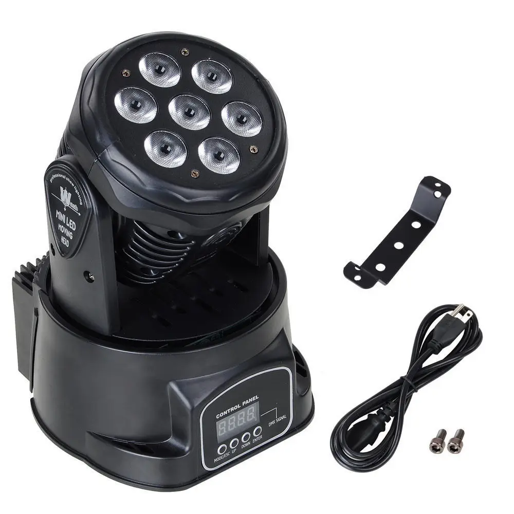 Imagem -04 - Xpcleoyz-led Movendo Cabeça Iluminação Bola 7x12w Rgbw 14 Canais Dmx dj Luzes Som Ativado dj