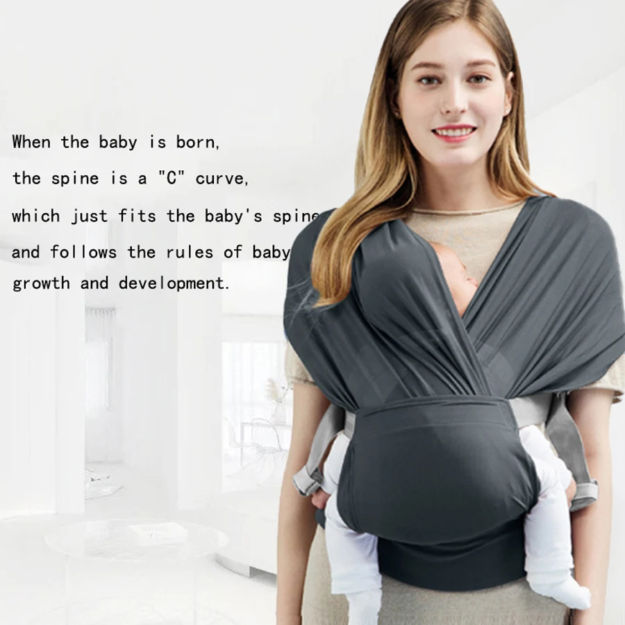 Adjustable Infant Soft Breathable Baby Sling Newborn Baby Wrap Carrier Hipseat Gridding Cloth Sling Air Mesh Baby Soft Carriers view 3