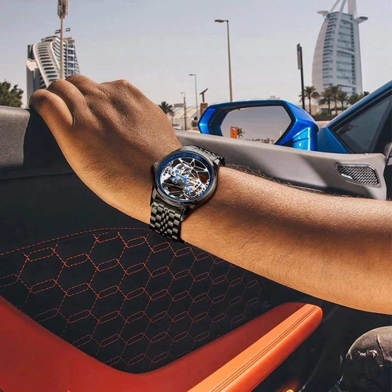 AILANG Fashion Hollow Dial Design 2024 New Brand Original Men Automatic Mechanical Watch Luxury Personalized Watch For Men 8625S