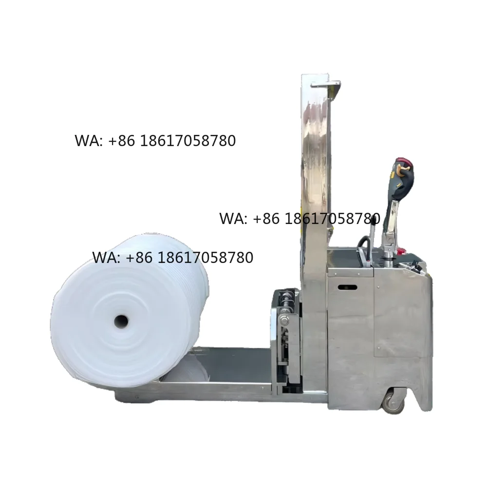ATS Lift Stainless Steel Electric Roll Handler for Heavy Duty Corrosion-resistant Roll Material Handling in Warehouse Workshop