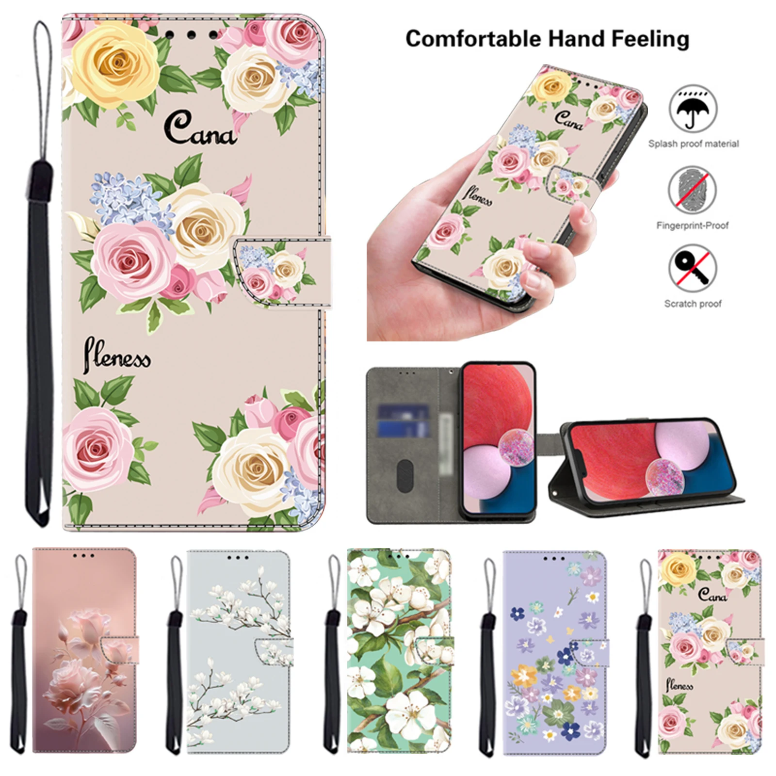 

Кожаный флип-чехол с рисунком и рисунком для Samsung Galaxy A73 A72 A71 A70 A55 A54 A53 A52 A52S A51 A50 A50S 4G/5G