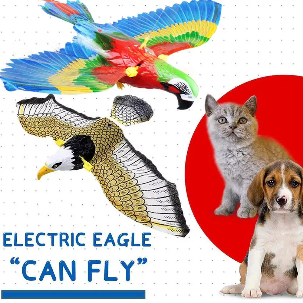 Interactive Cat Toy Can Fly And Call Electric Eagle Interactive Simulation Toy Bird Slaps Birds Simulation With Chirps Ligh C1W5