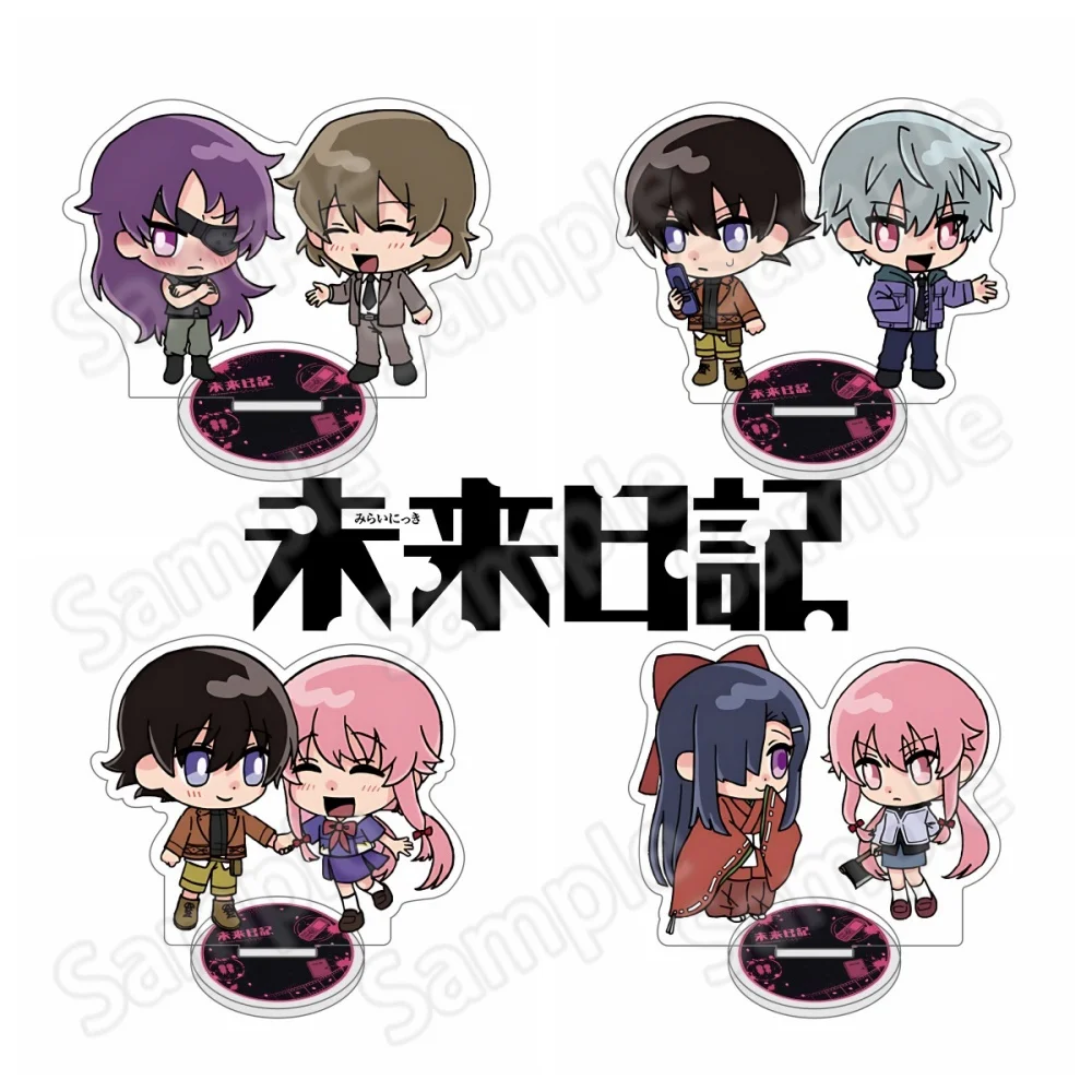 New Anime Future Diary 10 cm Acrylic Stand keychain Character Yuno Action Model Desktop Decoration Collection Gift